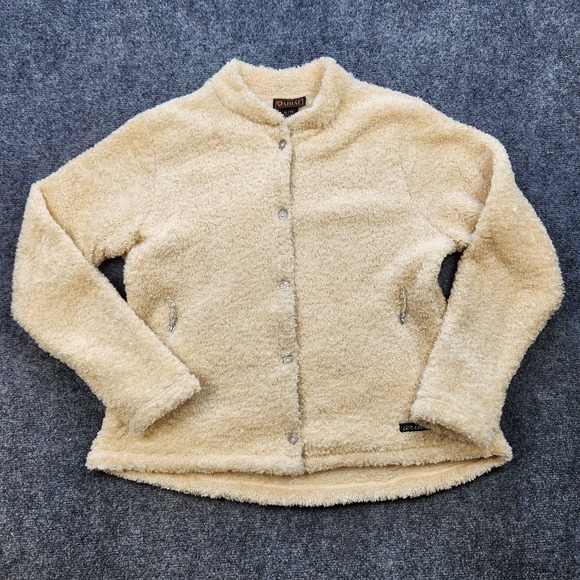 Ariat Jackets & Blazers - Ariat Jacket Womens XL Cream‎ Sherpa Fleece Snap Front Mock Neck Zip Pockets